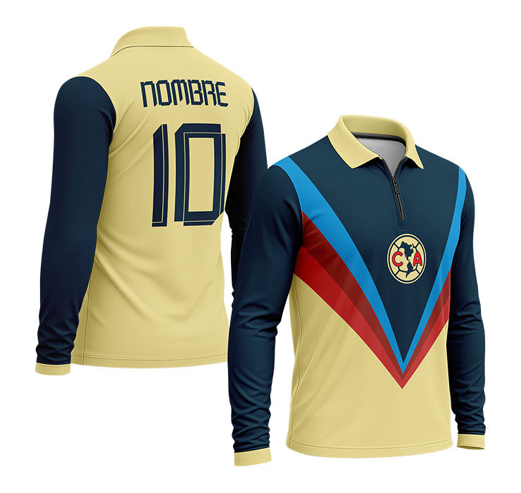 playera polo club america (M-larga) 13