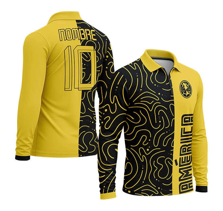 playera polo club america (M-larga) 40