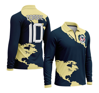playera polo club america (M-larga) 11