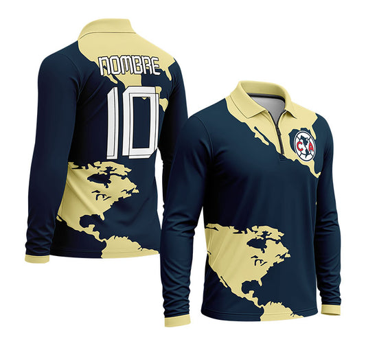 playera polo club america (M-larga) 11