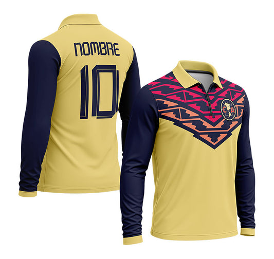 playera polo club america (M-larga) 16