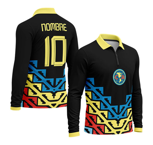 playera polo club america (M-larga) 24